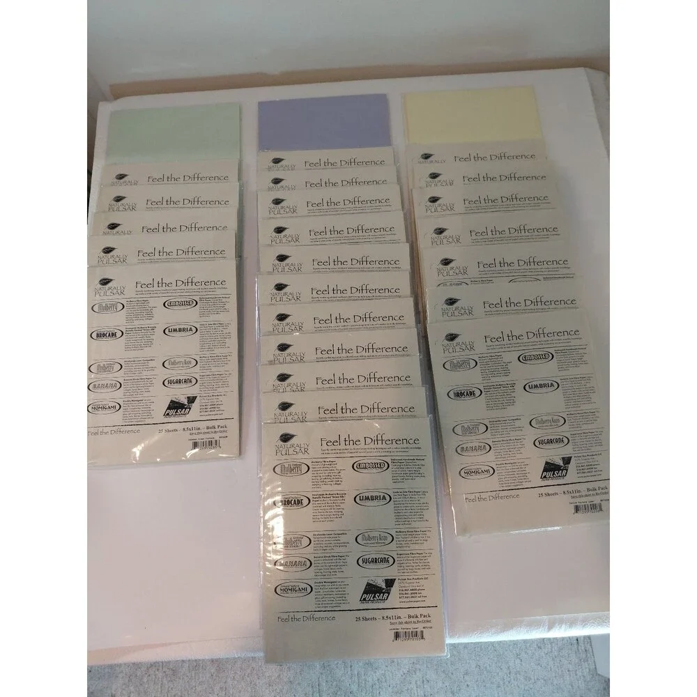 Pulsar Paper Products Handmade Art Paper Bulk Pack 8.5x11in - Yellow Lavender